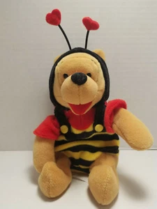 Disney Store Plush Mini Bean Bag Winnie the Pooh Bumble Bee 8" - Picture 1 of 3