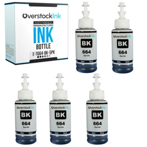 Botella de tinta compatible con OSI Epson T664BK 5PK para Epson EcoTank L3060 L3070 L310 - Imagen 1 de 1