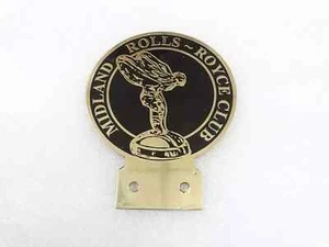BRASS FRONT GRILL RADIATOR BADGE FOR VINTAGE ROLLS ROYCE #247-7 - Foto 1 di 8