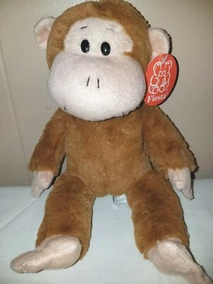 Fiesta Monkey 12” Plush Soft Stuffed Animal 12" Toy With Tag Attached 2010 - Image 1 of 4