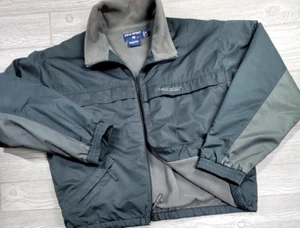 Vtg Polo Sport Ralph Lauren Bomber Fleece Lined Jacket Black Gray Men XL - Picture 1 of 16