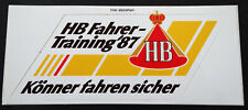 Werbe-Aufkleber HB Fahrer-Training 1987 Könner fahren sicher Oldtimer