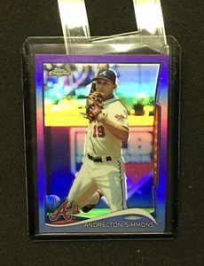 Andrelton Simmons Purple Refractor 2014 Topps Chrome card 171 Braves - Picture 1 of 2