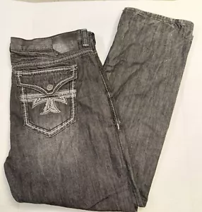 Jeans uomo 40x31 Xtreme Couture: lavaggio nero, cuciture spesse, tasche con patta - Foto 1 di 8