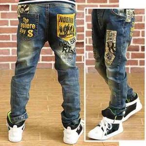 Boys Jeans Pants Child Denim Long Pants Clothes 4-11 Years Kids Casual Boy Jeans - Picture 1 of 29