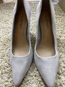 Sexy Gray Suede Christian Siriano Shoes - Size 13 Point Toe Pump