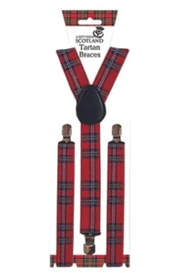 SCOTTISH TARTAN BRACES - ROYAL STEWART - BURNS FORMAL ST ANDREW'S CELEBRATIONS - Picture 1 of 1