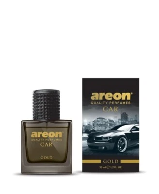 AREON MCP04 Botella de Vidrio para Perfume Coche Ambientador Spray, DORADO 50 ml Foto 1 de 3