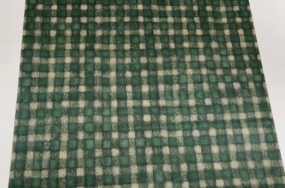Papel tapiz vintage Encore doble rollo a cuadros envejecidos verde crema gris Foto 1 de 4