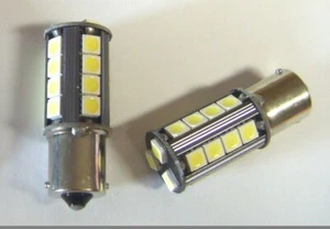 Coppia di lampadine a led 23 SMD ciascuna luce bianca con attacco BA15s  - Picture 1 of 1