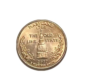 2000 P Maryland Toned Uncirculated Quarter State - Picture 1 of 2