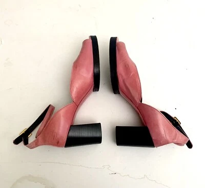 Zapatos De Colección Walter Steiger Rosa Hechos a Mano Italia 8 B Raro Tacón Único Foto 1 de 4