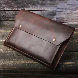 Für MacBook Pro 14.2 Zoll Echtleder Hülle Crazy Horse Leder Laptop Tasche - Bild 1 von 16