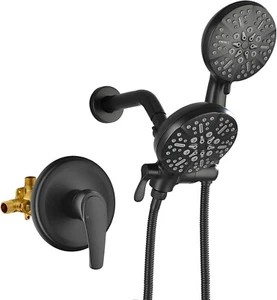 Dual Shower Faucet Set High Pressure Dual 2 in 1 Shower Combo Set Shower System - Picture 1 of 7