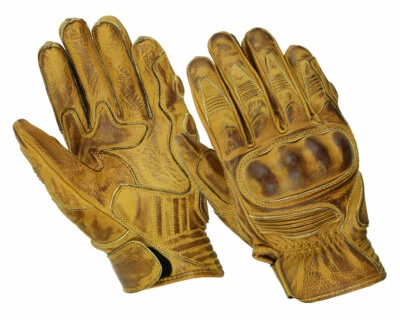 Guantes Moteros Vintage Retro, Guantes Con Protección,  - Imagen 1 de 4