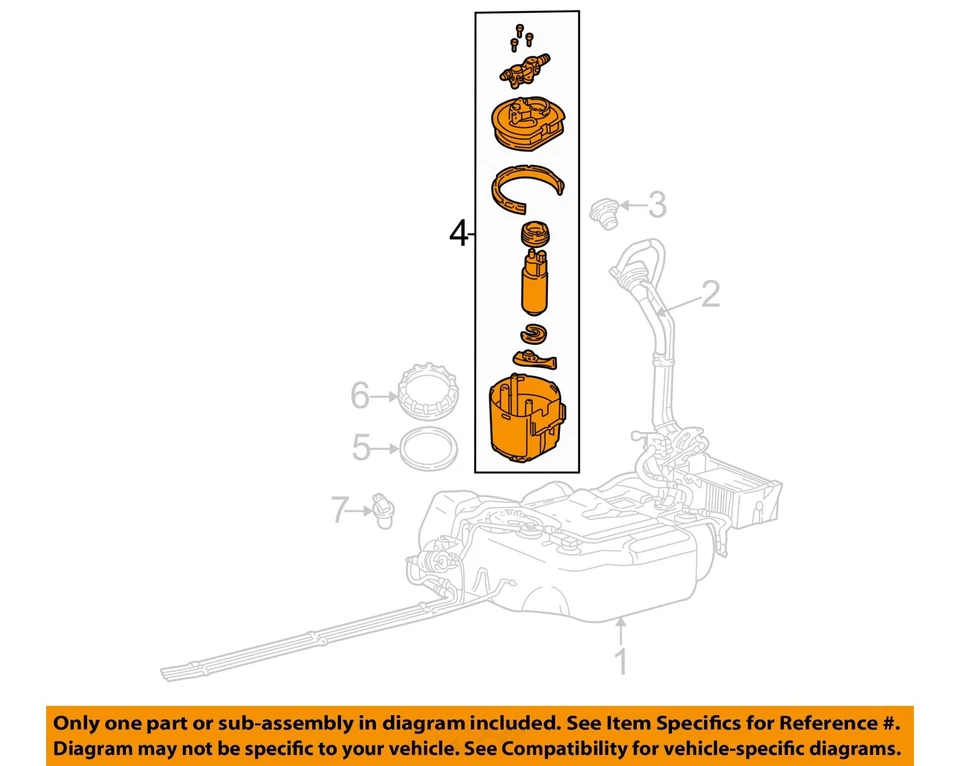 Used Fuel Pump fits: 2002 Ford Focus Pump Assembly without support rods from 12/ Foto 1 de 3