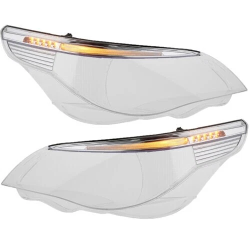 2X XENON SCHEINWERFERGLAS STREUSCHEIBE LINKS+RECHTS MIT LED FÜR BMW 5ER E60 E61 - Bild 1 von 4