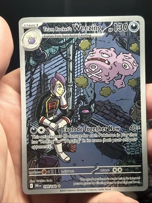 Team Rocket’s Weezing 199/182 Destined Rivals Full Art Rare Pokemon TCG Mint - Image 1 of 4