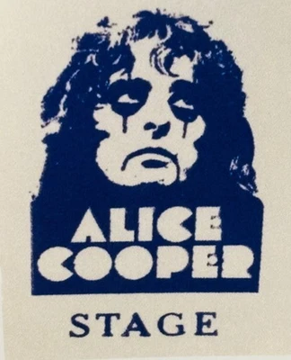 Alice Cooper ”Billon Dollar Babies” 1973 tour stage pass - Image 1 of 2