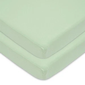 2 Pack Fitted Pack N Play Playard Sheet 27" x 39", Soft Breathable Neutral 10... - Picture 1 of 7