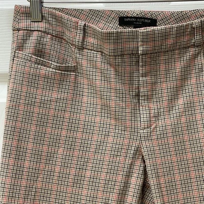 Banana Republic Women’s Size 6 Sloan Fit Glenn Plaid Cotton Blend Stretch Preppy - Image 1 of 4