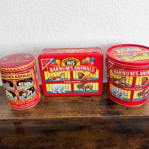 VTG Nabisco Barnum’s Animal Crackers 85th Anniversary Tins +2 RARE!_ Empty_3 Lot - Picture 1 of 22