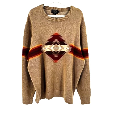 Pendleton Mission Trails Crew Neck Sweater Men's XL Brown Aztec Yellowstone NEW - Image 1 of 4