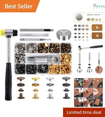 Kit de 120 juegos de sujetadores a presión de cuero de 12 mm para bolsas de ropa proyectos hágalo usted mismo Foto 1 de 4