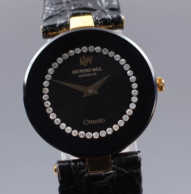 Reloj Raymond Weil Othello Ref.127-2 Damas Cuarzo Esfera Negra 23mm Foto 1 de 4