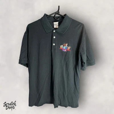 Camiseta polo vintage Hanna Barbera 2001 para hombre mediana rara clásica coleccionable V12 Foto 1 de 4