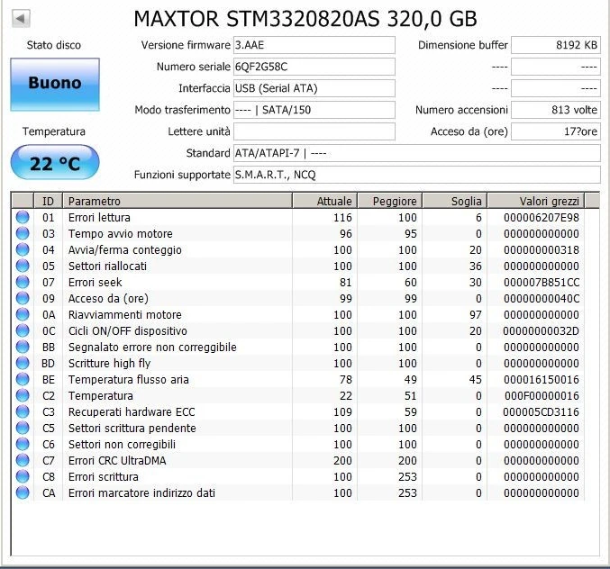 * HARD DISK Maxtor Diamondmax 21 STM3320820AS 320GB 7200U/Min 8MB SATA II 3.5'' - Immagine 1 di 1