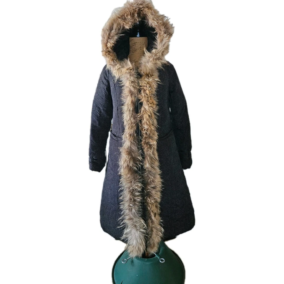 Женское зимнее пальто Artka черное в горошек с меховой подкладкой размер M - Изображение 1 из 4