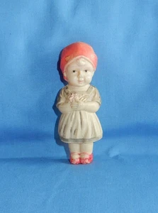 Vintage Japan Celluloid Girl with Flowers Doll Figure - See Pictures - Picture 1 of 8