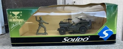 SOLIDO METAL DIE CAST # 6049 JEEP AND 1 SOLDIER US Rare variant - Image 1 of 4