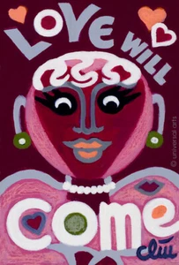 JACQUELINE DITT - Love will Come A4 DRUCK n.Gemälde Portrait - Bild 1 von 3