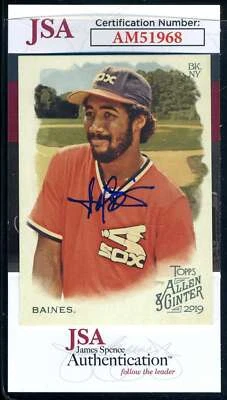 Harold Baines JSA Coa Signed 2019 Topps Allen and Ginter Autograph - Image 1 of 2