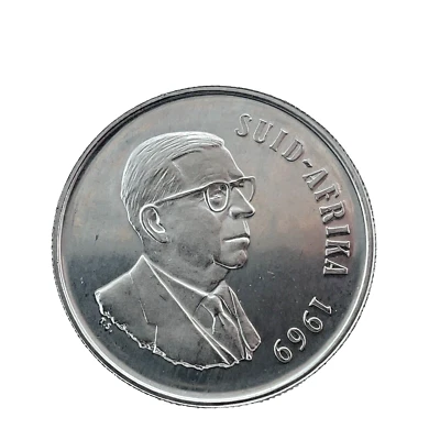 1969 SOUTH AFRICA Presidency T.E. Donges VINTAGE Proof Silver 1 Rand Coin - Image 1 of 4