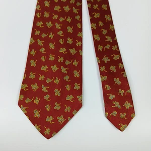 Salvatore Ferragamo Silk Tie Red Floral Design Made in italy - Picture 1 of 9
