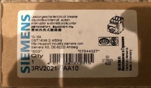 Disyuntor Siemens 3RV2021-4AA10 10-16A ¡NUEVO EN CAJA! - Imagen 1 de 1
