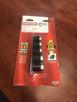 NEW Craftsman Extreme Grip 5-Pc Piece Socket Set (3/8-In. Drive) 9-12757 - Image 1 of 4