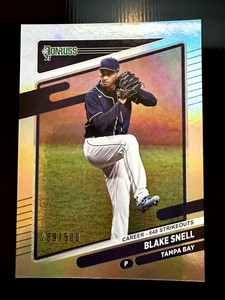 Blake Snell 2021 Donruss Career Stat Line Holo #269/500 Tampa Bay Rays
