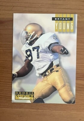 1994 SkyBox Impact Bryant Young Rookie San Francisco 49ers #279 - Image 1 of 2