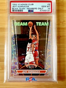 1992 Stadium Club Beam Team Members Only Jeff Hornacek #9 PSA 10 GEM MINT - Picture 1 of 3