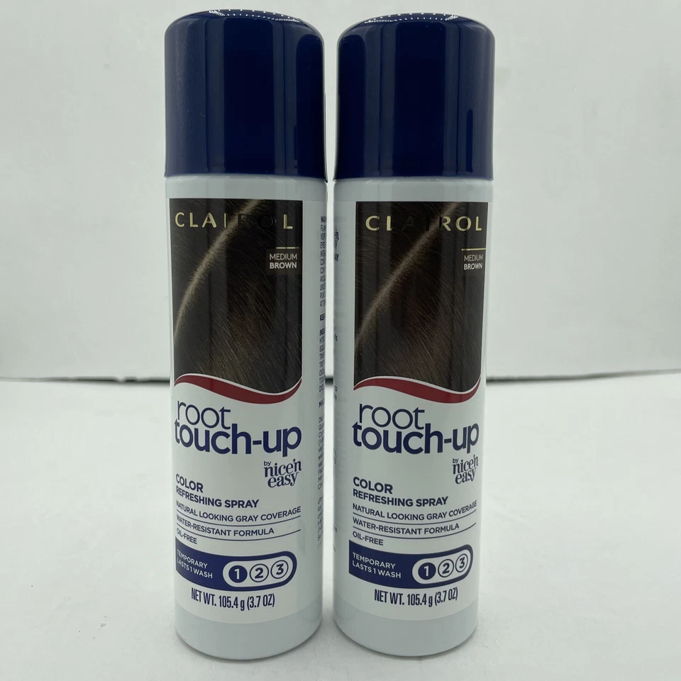 3x Clairol 3.7 Oz Light Brown Root Touch up Temporary Color Refreshing Spray