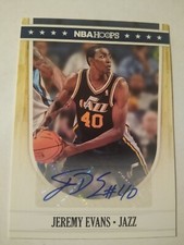 2012-13 JEREMY EVANS NBA HOOPS AUTOGRAPHED AUTO CARD #232 UTAH JAZZ ROOKIE RC