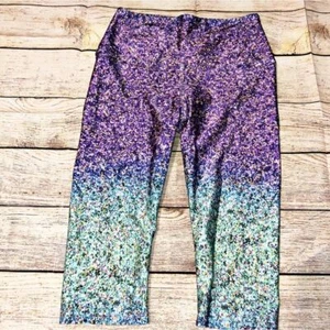 Pineapple Clothing Company Purple Ellie Capri Leggings Size M - Picture 1 of 7