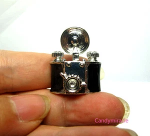 1/12 Puppenhaus Miniatur Kamera Schwarz Metall Deko Figur Geschenk Maßstab - Picture 1 of 12