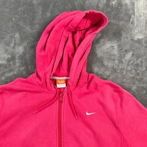 VTG Nike Hoodie Womens Extra Large Pink The Athletic Dept Full Zip Kangaroo Y2K - Picture 1 of 14