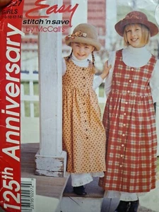 Jumper Dress Petticoat Girls 7-12 McCalls 227 Sewing Pattern Stitch N Save P227 - Picture 1 of 7