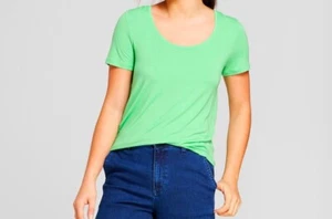 Camiseta para mujer A New Day verde claro brillante manga corta, mediana - Imagen 1 de 1